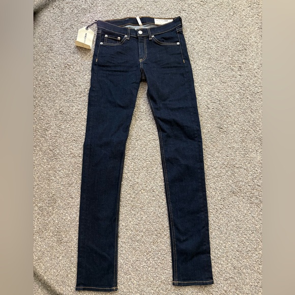 NEW Rag & Bone Heritage High Rise Skinny Jeans Dark Wash Size 27 - Picture 3 of 15